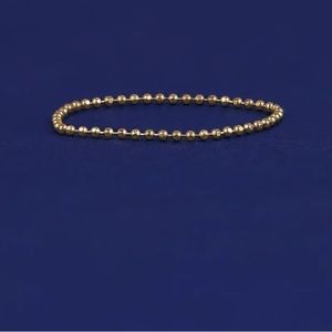 14KT gold bead chain ring by Automic Gold